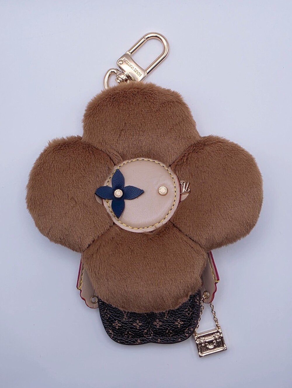 Plush Vivi Luxury Brown Bag Charm